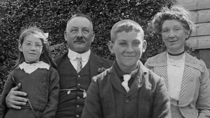 Family group in a garden, c 1890–1910 Family group in a garden, c 1890–1910