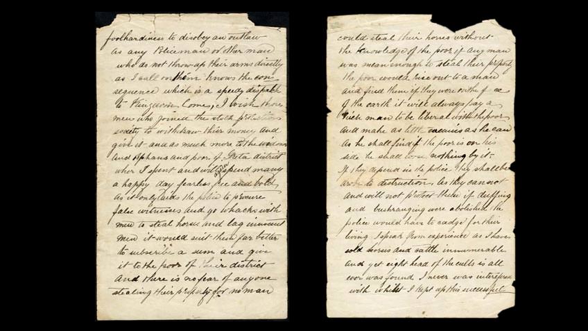 Two pages from the Jerilderie letter Two pages from the Jerilderie letter