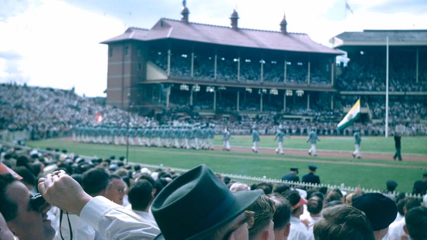 Olympic Games opening ceremony, Melbourne, 1956 Olympic Games opening ceremony, Melbourne, 1956