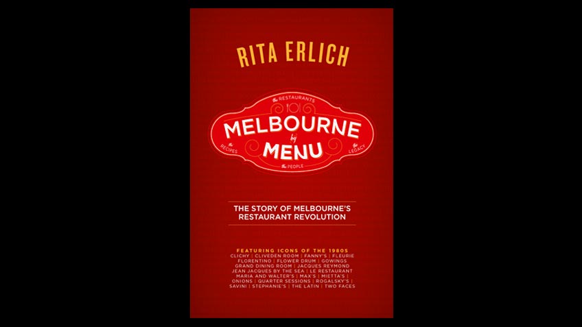 Front cover of 'Melbourne by menu' book