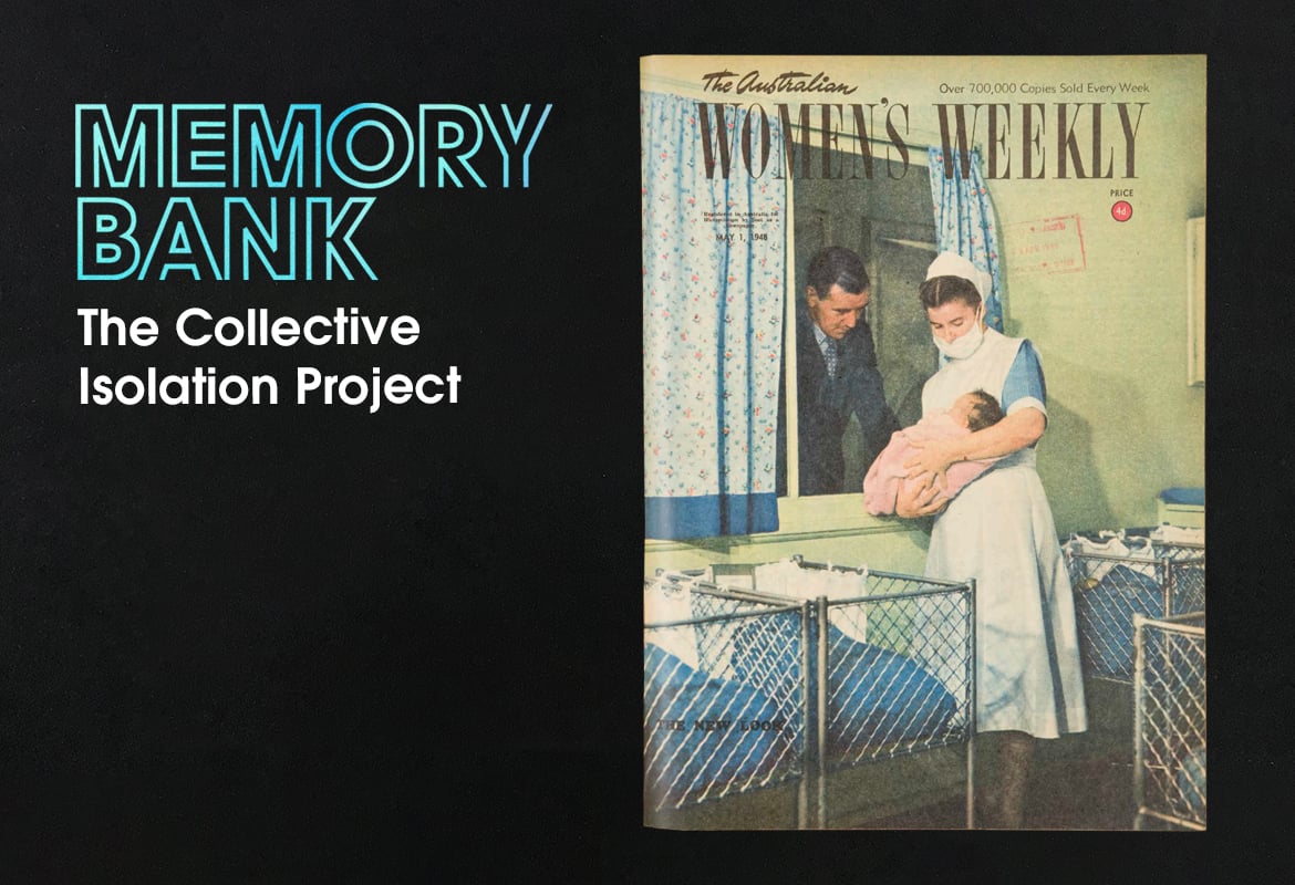 Front cover of Australian Women's Weekly depicts a nurse cradling a newborn