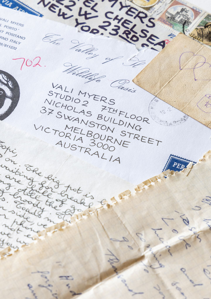 Close up of letters featured in the exhibition Rebel Heart: Love letters and other declarations