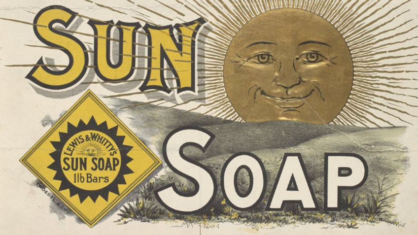 Sun Soap illustration with smiling sun