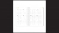 Facing pages of a 2018 diary display the months and days of the year