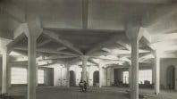 Concrete columns of Domed reading room basement