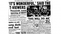 Newspaper page with heading 'it's wonderful said the t-viewers'