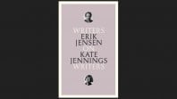 black background with mauve book cover, writing in black and white with small circular photos of Erik Jensen and Kate Jennings
