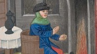 Detail from a book of hours (Use of York), Bruges, c 1480