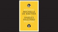 black background with yellow book cover