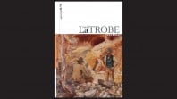 Front cover of La Trobe journal shows oil painting of two men mining for gold