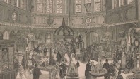 engraving of Victorian-era exhibition