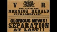 Poster celebrating Victoria's separation from New South Wales, 1850