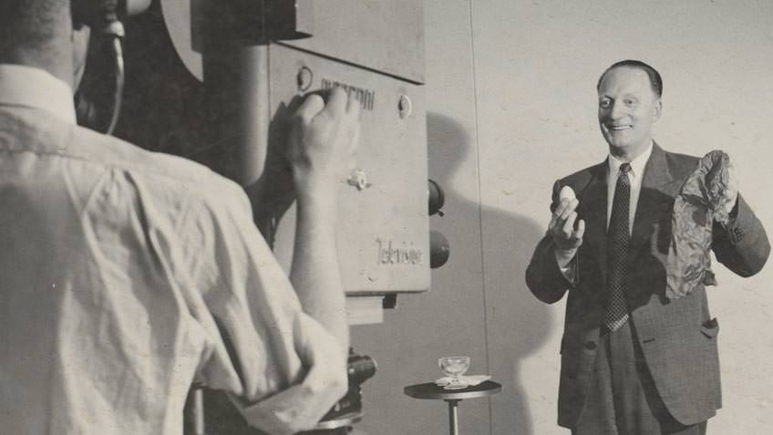 Magician Will Alma on television, 1953