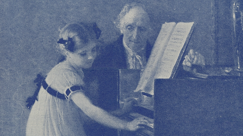 Girl playing piano