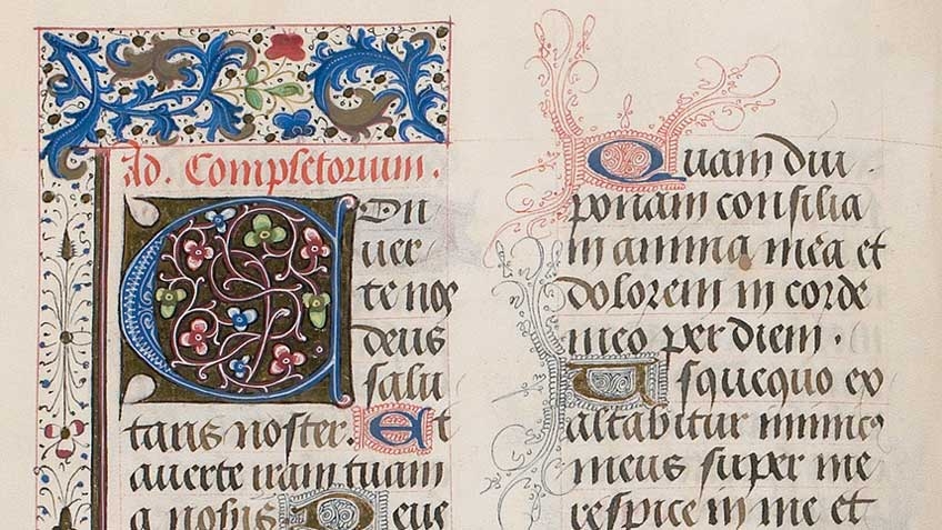 Detail from a book of hours, Bruges, c 1480