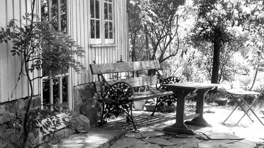The back door of The Barn, Edna Walling's home in Bickleigh Vale, Mooroolbark