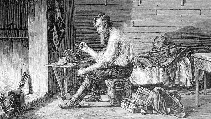 Wood engraving from the Illustrated Australian, 1874
