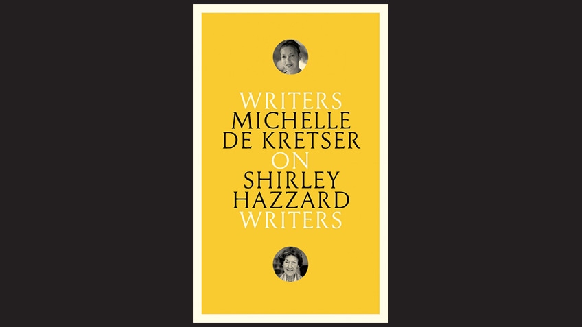 black background with yellow book cover
