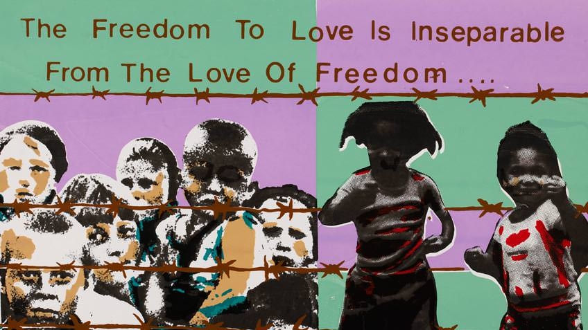 Human rights poster, 1985