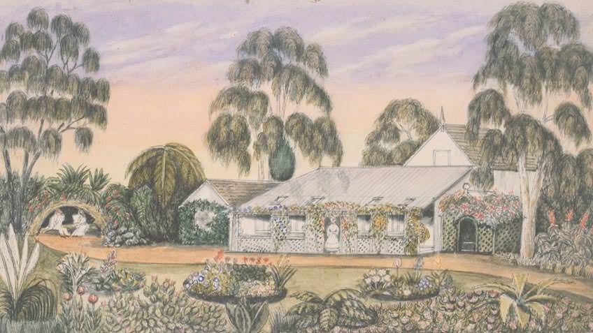 Superintendent La Trobe's house by WEF Liardet, 1875
