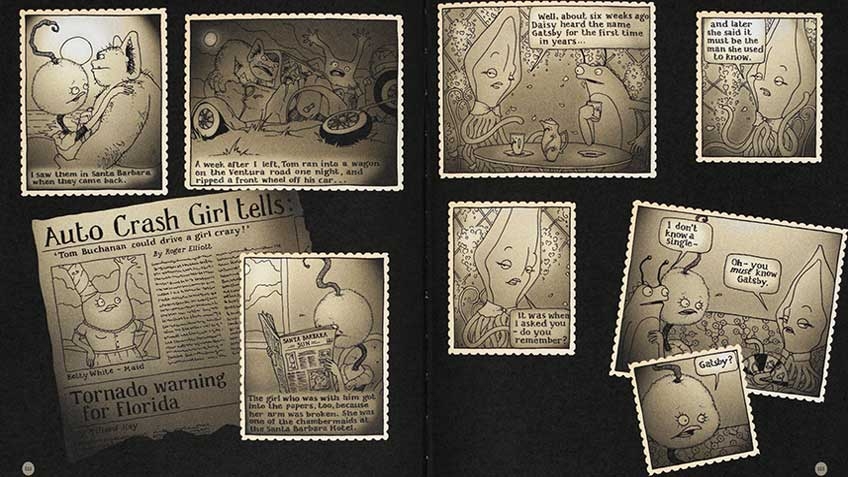 Spread taken from 'The great Gatsby', by Nicki Greenberg