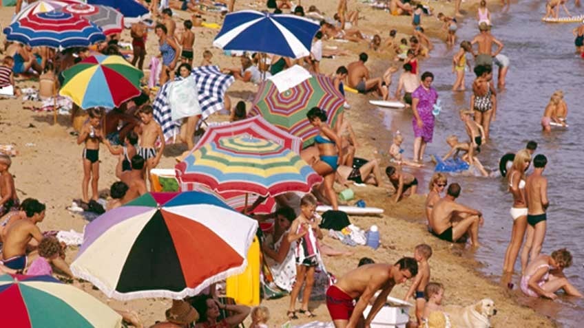 Brighton beach, Dacre Stubbs, digital print from an original colour transparency, 1967