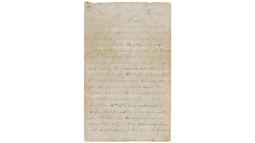 A page from the Jerilderie Letter, a handwritten document dictated by Ned Kelly.
