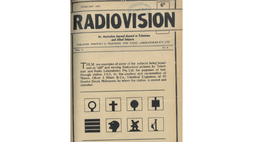 Magazine cover with the title 'RadioVision'