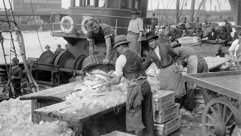 Fish Market corner Flinders and Spencer Streets Melbourne ca. 1940