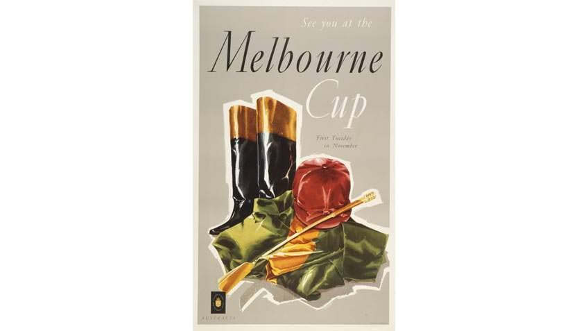 Melbourne Cup poster, 1950s