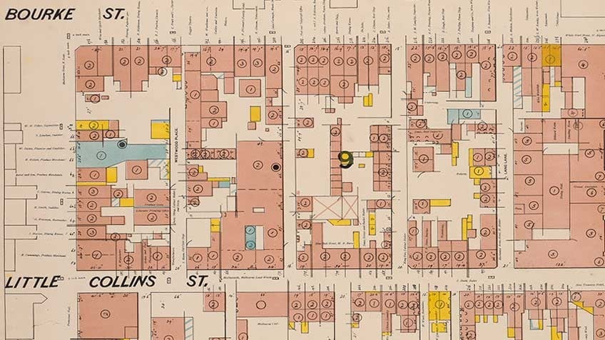 Fire plan, Melbourne, 1888