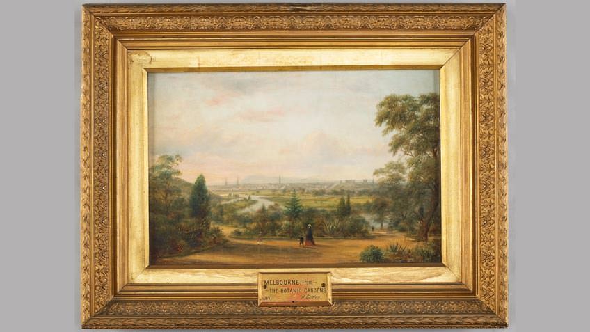 Melbourne from the Botanical Gardens in 1867 by Henry Gritten