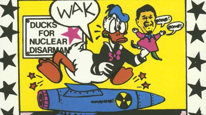 Nuclear disarmament postcard, 1985