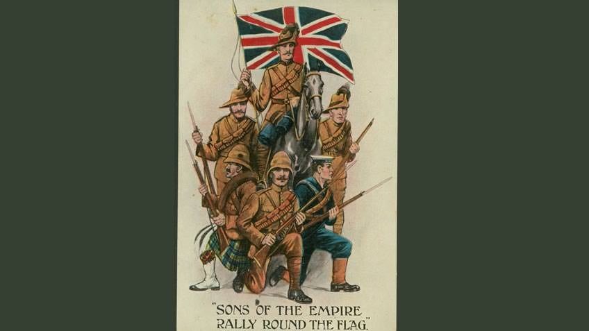 Patriotric postcard, probably from the Boer War