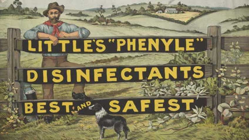 An 1870s advertisement for a disinfectant