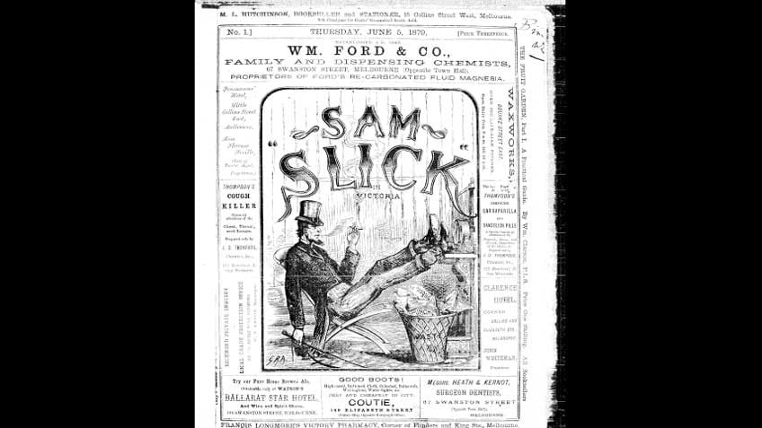 Cover page for 'Sam Slick in Victoria'