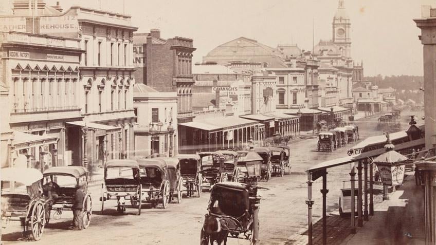 Swanston Street, 1872