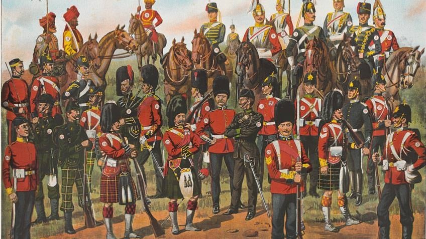 Illustration depicting the British Army at the Australian Commonwealth inauguration