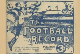AFL record 1921 Round 1