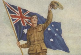 Postcard with call to arms: Australia for ever! Postcard with call to arms: Australia for ever!