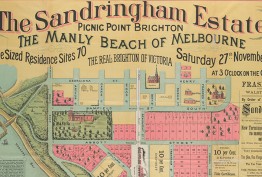Sandringham Estate Victorian-era poster map advertising real estate sale