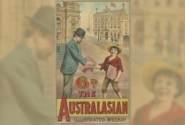 Poster for 'The Australasian', an illustrated weekly; c 1881–90