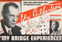 'My bridge experiences', by Ely Culbertson, 1933