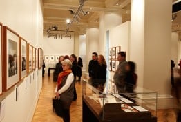 Colour photo of an exhibition in the Keith Murdoch Gallery
