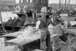 Fish Market corner Flinders and Spencer Streets Melbourne ca. 1940