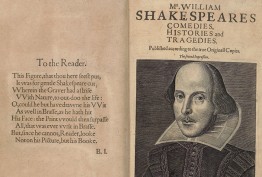 Shakespeare Second Folio Shakespeare folio with portrait