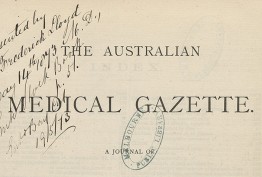 sepia journal cover with the title in capitals and 'presented by Dr Frederick Lloyd' in handwriting 