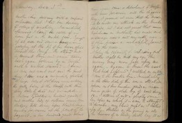 Double spread of Charles Evans' diary, 1854 Double spread of Charles Evans' diary, 1854