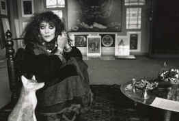 Vali Myers in her studio Black and white photograph of artist Vali Myers in her studio