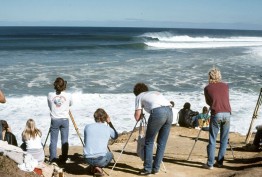 Bells Beach Surf Pro photographers on beach photographing waves and surfers